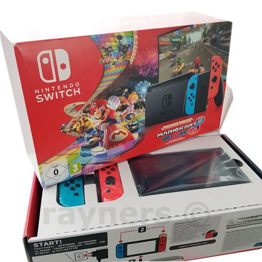 nintendo switch console and mario kart